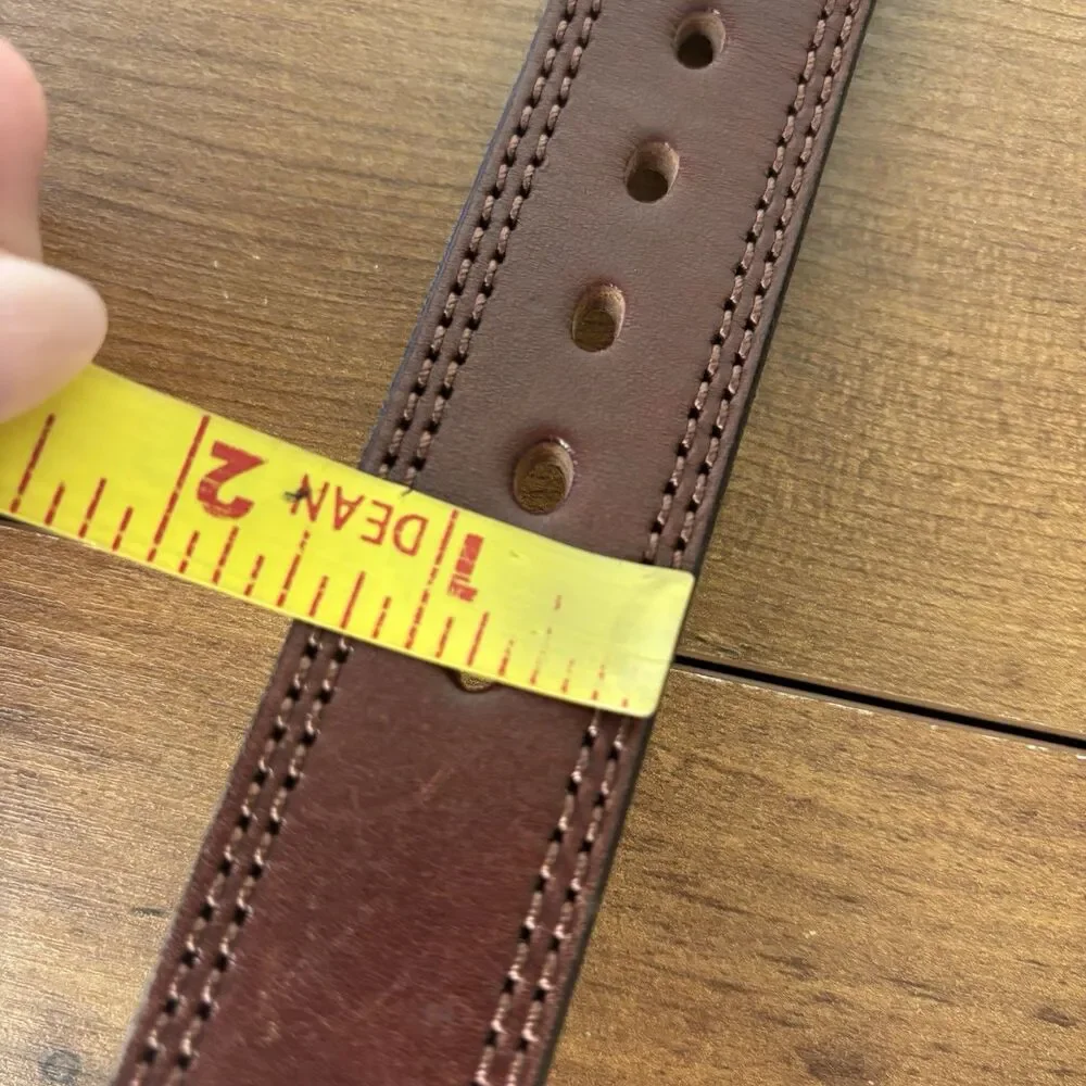 Bullhide Belts The Eastwood Mens Brown Double Stitched Leather Belt Max Thick 32